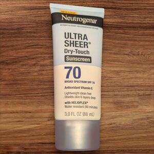 NEW Neutrogena Ultra Sheer Sunscreen SPF 70 Dry-Touch 3oz Tube Exp 2027